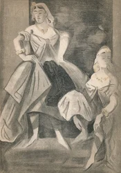 Portrait par Constantin Guys, vers 1860, 1939