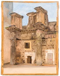 Une section du mur du forum de Nerva à Rome