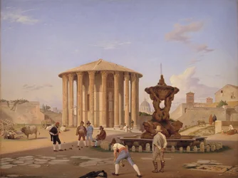 Piazza della Bocca della Verità avec le soi-disant temple de Vesta à Rome
