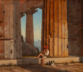 Vue du temple de Poséidon à Paestum