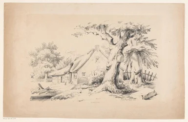 Ferme et deux arbres (Le Paysage)