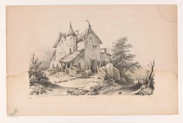Vieille maison dans un paysage