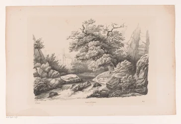 Paysage rocheux avec ruisseau