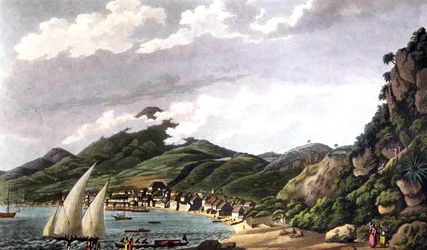 Vue de la baie de Saint-Pierre en Martinique