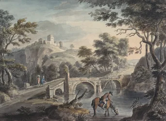 Paysage avec pont