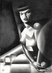 Séduisante femme cubiste