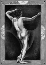 Figurine de nu Art déco