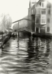 Reflets sur le canal de la ville