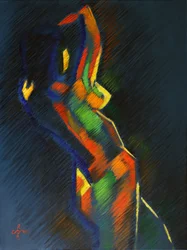 Figure abstraite colorée
