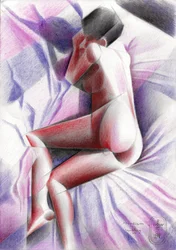 Figure endormie cubiste
