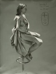 Étude de figure drapée