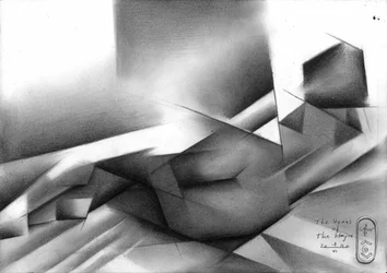 Nu abstrait dynamique