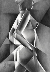 Figure cubiste dynamique