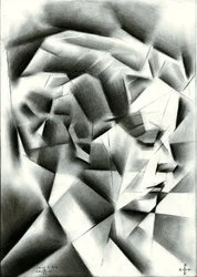Portrait cubiste dynamique