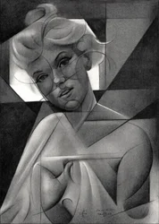 Une femme élégante en noir et blanc