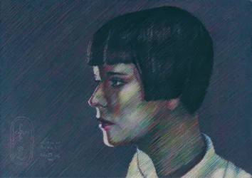 Portrait de profil élégant