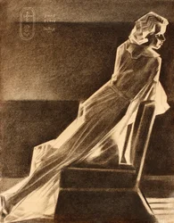 Une femme élégante penchée