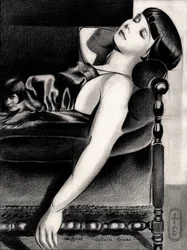 Une femme élégante au repos