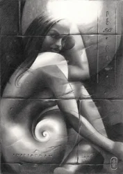 Regard énigmatique en spirale