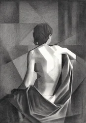 Figure drapée géométrique