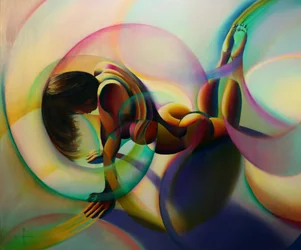 Femme abstraite et gracieuse