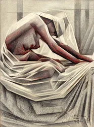 Figure cubiste mélancolique