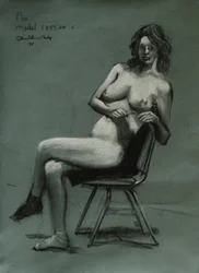 Personnage assis, pensif
