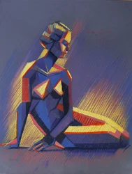 Figure géométrique aux couleurs vives