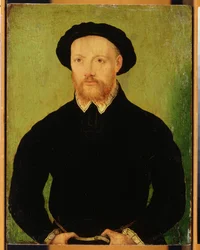 Homme avec une barbe rouge