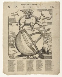 Le cochon ailé sur le monde