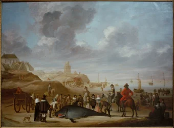 Baleine sur la plage de Scheveningen