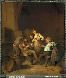 Un pub hollandais (huile sur toile)