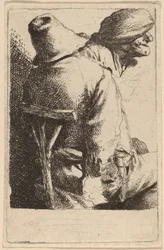 Le paysan assis et sa femme