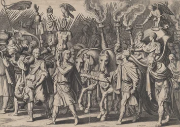 Planche 7 : Procession Triomphale après la Victoire sur les Turcs, des Triomphes de Charles V