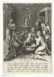 Thomas mange un papier avec Ave Maria, La vie de saint Thomas d