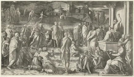 Christ prêchant au peuple