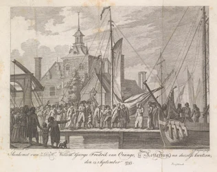 Arrivée du prince blessé Willem George Frederik à Rotterdam, 1793