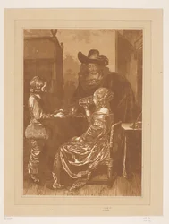 Homme et dame avec page