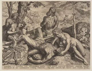 Adam et Eve se lamentent sur la mort d
