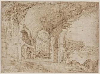 Partie intérieure du Colisée à Rome
