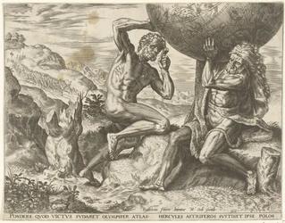 Hercule portant le globe pour Atlas