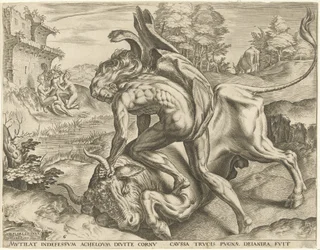 Hercule luttant contre Achélous