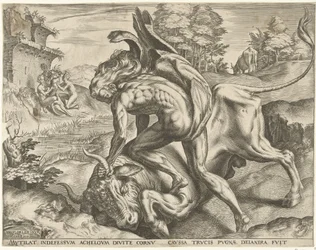 Hercule lutte avec Achélous (Travaux d
