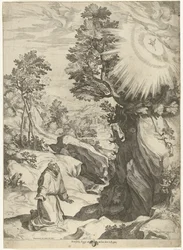 Paysage avec la vision de Saint François d