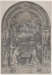 Le Couronnement de la Vierge avec saint Laurent, saint Paul, saint Pierre et saint Sixte, 1576.