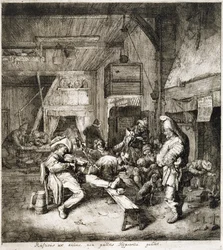Le joueur de violon assis dans l