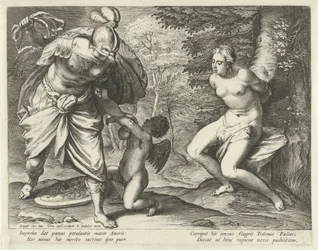 Vénus attachée à un arbre et Cupidon puni par Minerve