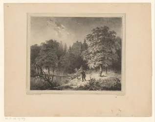 Chasseur dans une forêt