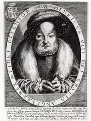 Portrait de Henri VIII, gravé par Peter Isselburg, 1646