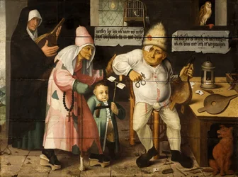 Le Réparateur de Soufflets Après Hieronymus Bosch, vers 1550